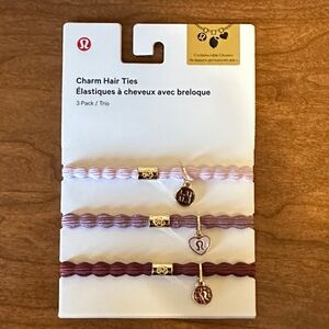 Lululemon Charm Hair Ties - Pink & Mauve 3-Pack